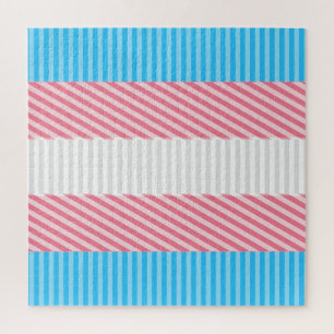 Quebra-cabeça Sinalizador do Abstrato Transgender Pride Stripe F