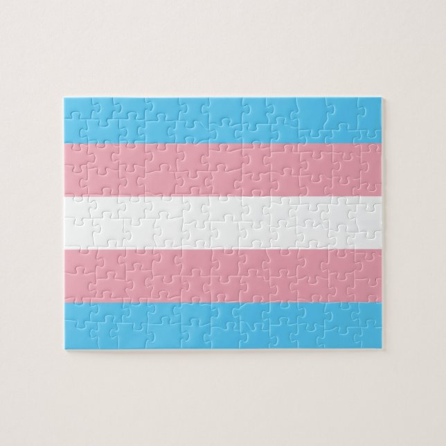 Quebra-cabeça Sinalizador do Orgulho Transgênero - Arco-Íris LGB (Horizontal)