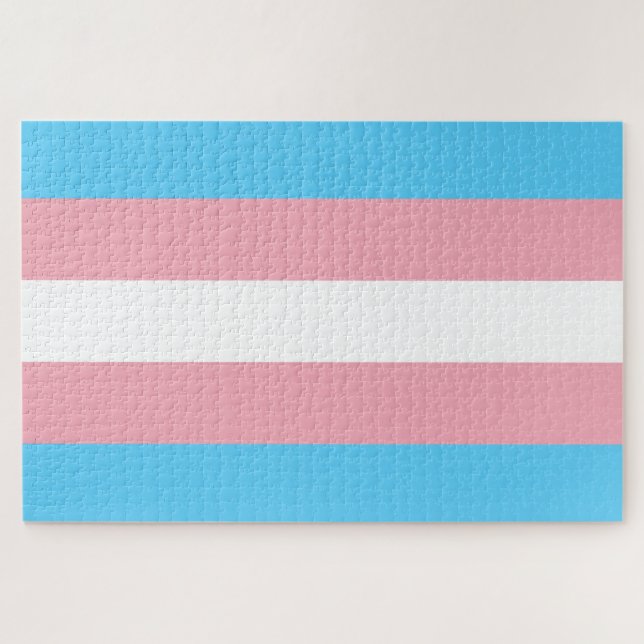 Quebra-cabeça Sinalizador Trans Pride (Orgulho Transgênero) (Horizontal)