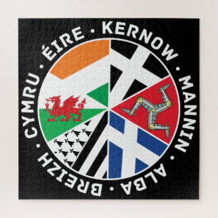 Quebra-cabeça Sinalizadores das Nações Célticas Cymru Eire Al