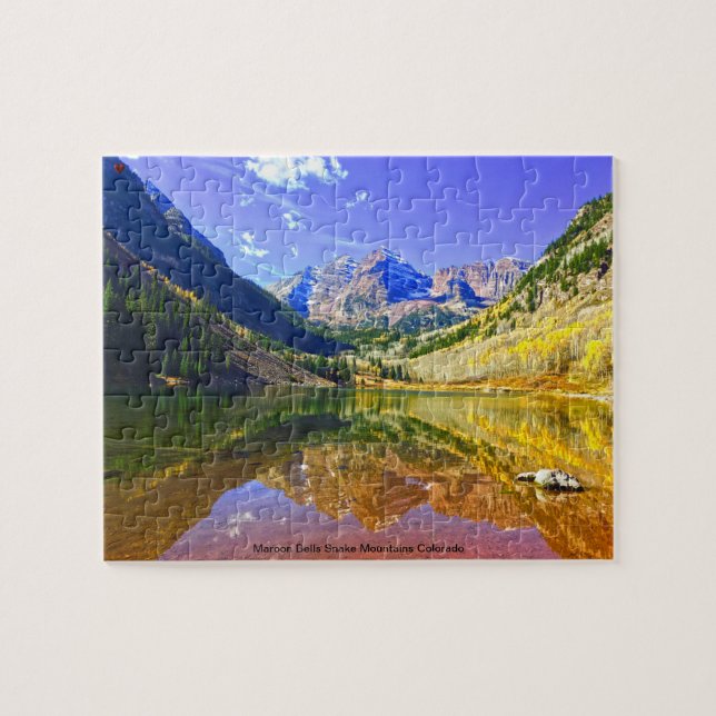 Quebra-cabeça Sinos Maroon Bells Montanhas Colorado (Horizontal)