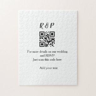 Quebra-cabeça site de casamento rsvp q r código adicionar nome t