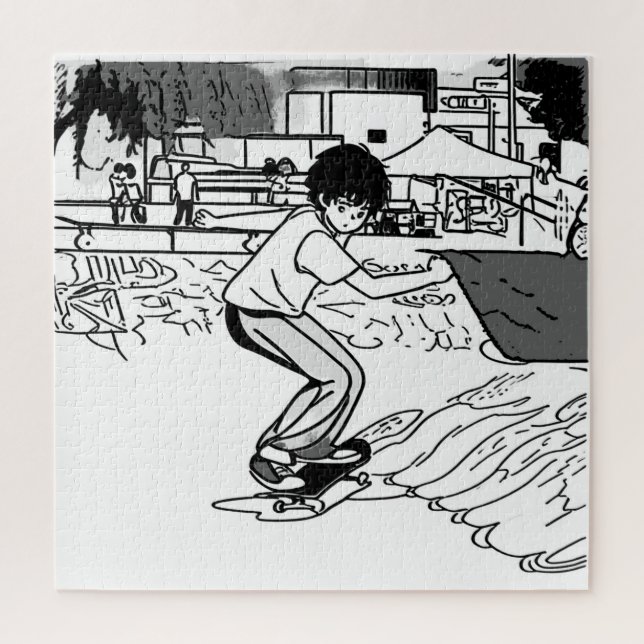 Quebra-cabeça Skateboard Moves - Young Skateboarder (Vertical)