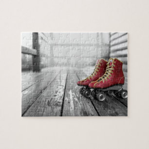Quebra-cabeça skates do cilindro de impressão