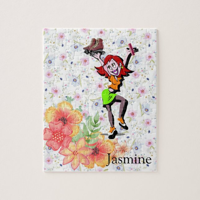 Quebra-cabeça Skating Floral (Vertical)