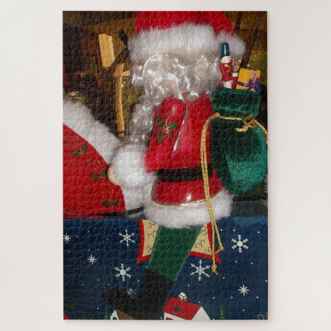 Quebra-cabeça Skeezer Natal Com feriados felizes na neve. (Vertical)