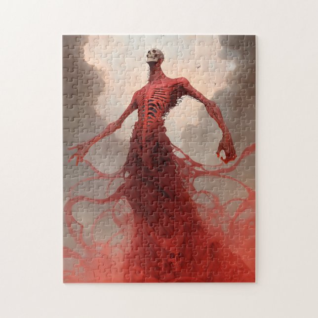 Quebra-cabeça Skeleton Demon Creature Dark Fantasy Horror (Vertical)