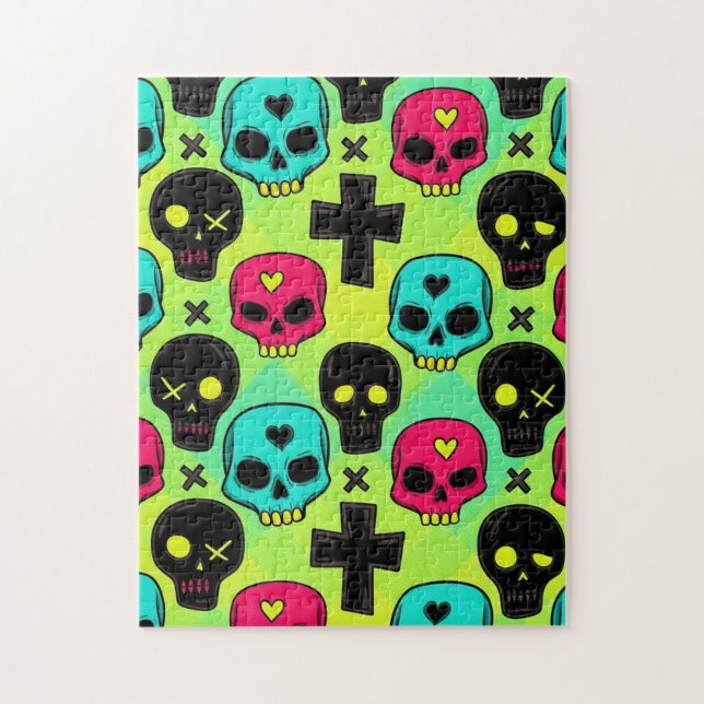 Quebra-cabeça Skull Pattern (Vertical)