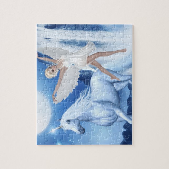 Quebra-cabeça Sky Faerie Asparas e Unicorn (Vertical)