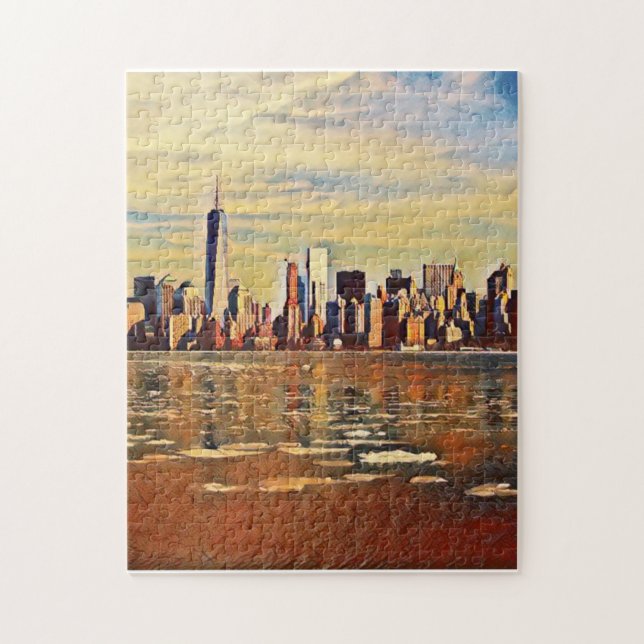 Quebra-cabeça Skyline abstrato Nova York (Vertical)