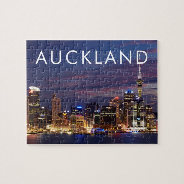 Quebra-cabeça Skyline Cidade de Auckland (Horizontal)
