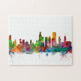Quebra-cabeça Skyline de Chicago Illinois