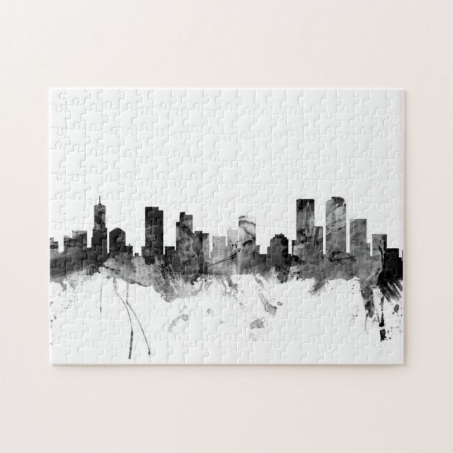 Quebra-cabeça Skyline de Denver Colorado (Horizontal)