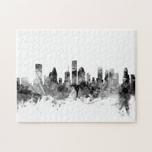 Quebra-cabeça Skyline de Houston Texas (Horizontal)