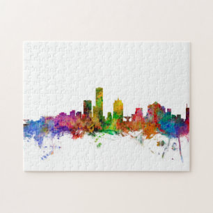 Quebra-cabeça Skyline de Milwaukee Wisconsin