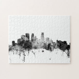 Quebra-cabeça Skyline de Minneapolis Minnesota