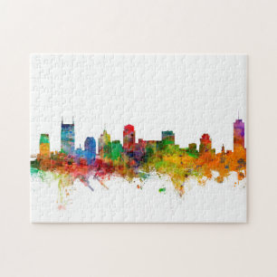 Quebra-cabeça Skyline de Nashville Tennessee