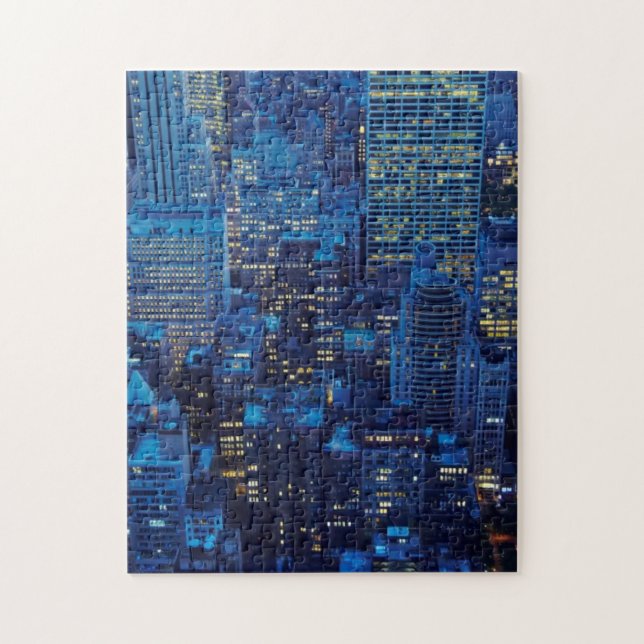 Quebra-cabeça Skyline de NYC, opinião de ângulo alto no (Vertical)