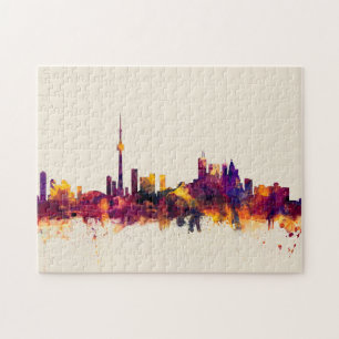 Quebra-cabeça Skyline de Toronto Canadá