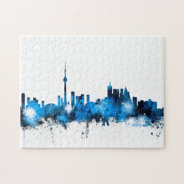 Quebra-cabeça Skyline de Toronto Canadá (Horizontal)
