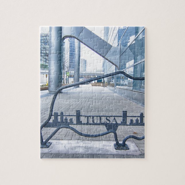 Quebra-cabeça Skyline de Tulsa Oklahoma (Vertical)