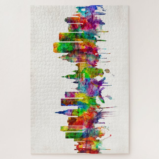 Quebra-cabeça Skyline do Hartford Connecticut (Vertical)