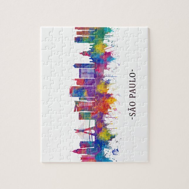 Quebra-cabeça Skyline São Paulo Brasil (Vertical)