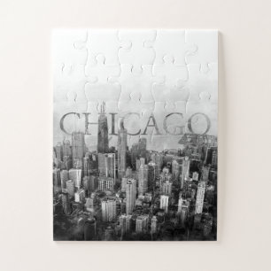 Quebra-cabeça Skyline Sketch Chicago