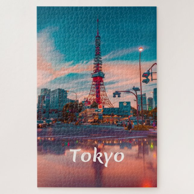 Quebra-cabeça Skytree Cidade do Japão (Vertical)