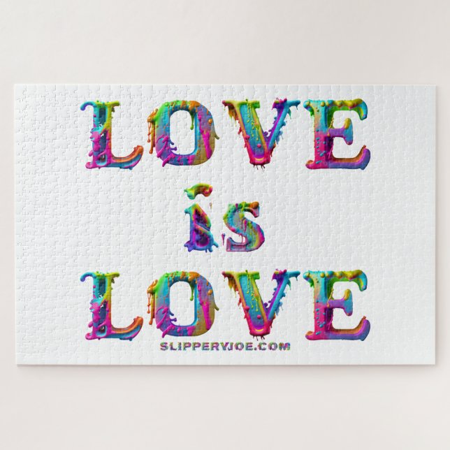 Quebra-cabeça SlipperyJoe amor é amor gotejando derretendo dinâm (Horizontal)