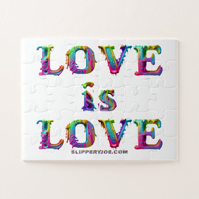 Quebra-cabeça SlipperyJoe amor é amor gotejando derretendo dinâm (Horizontal)