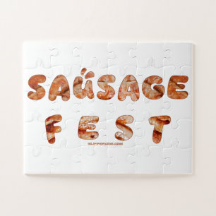 Quebra-cabeça SlipperyJoe's sausage fest word long Meat Juicy t