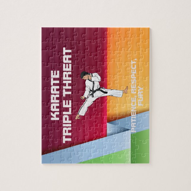 Quebra-cabeça Slogan SUPERIOR do karaté (Vertical)