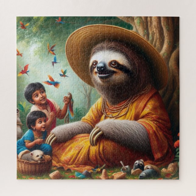 Quebra-cabeça Sloth Grandma (Vertical)