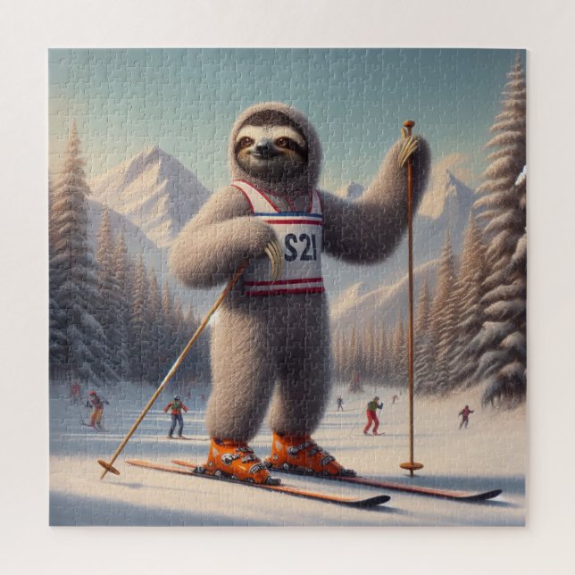 Quebra-cabeça Sloth Skiing (Vertical)