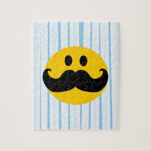 Quebra-cabeça Smiley do bigode