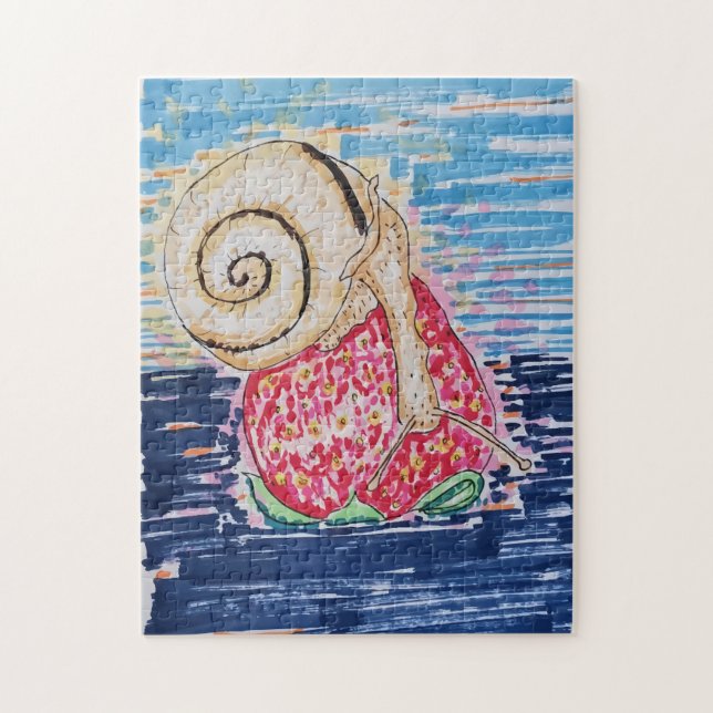 Quebra-cabeça Snail on the Strawberry (Vertical)