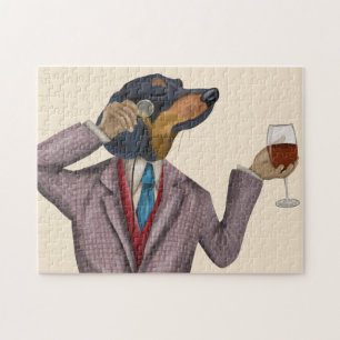 Quebra-cabeça Snobe de vinho Dachshund