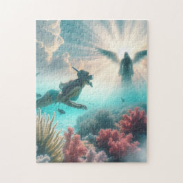 Quebra-cabeça Snorkeler localiza um anjo