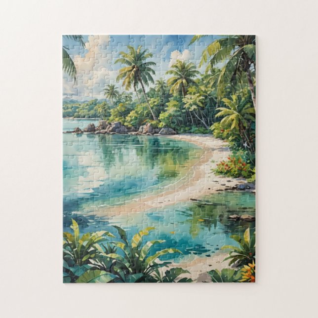 Quebra-cabeça Snorkeling de laguna isolada (Vertical)