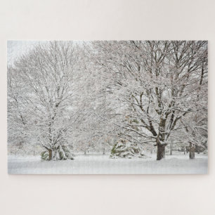 Quebra-cabeça Snowy Winter Forest