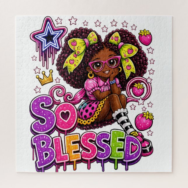 Quebra-cabeça So Blessed™ StarBerry | Garota Fofa Morango  (Vertical)