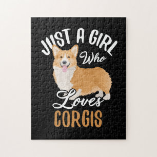 Quebra-cabeça Só uma garota que ama Corgis