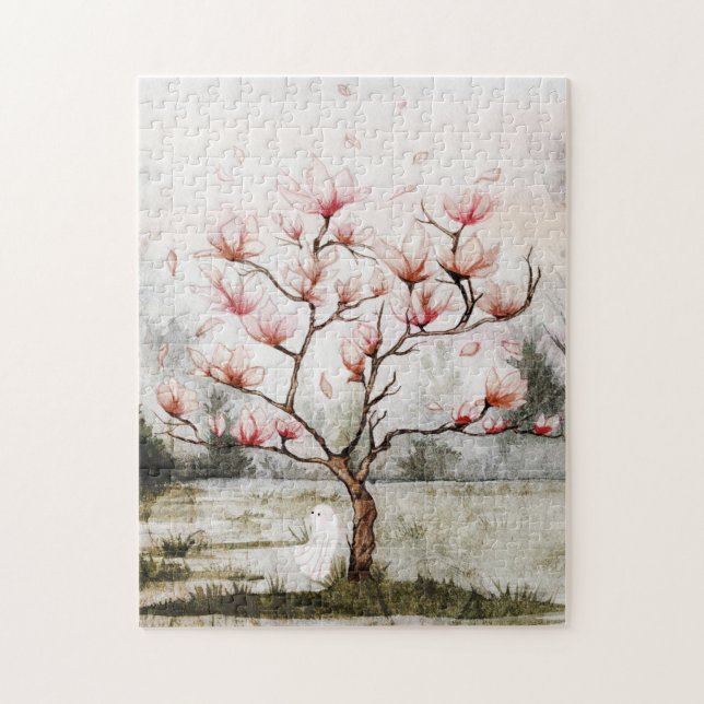 Quebra-cabeça Sob a Árvore Magnolia (Vertical)