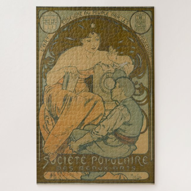 Quebra-cabeça Société Populaire Des Beaux-Arts - Alphonse Mucha (Vertical)
