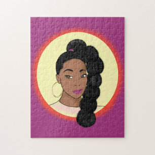 Quebra-cabeça Sol Brilhante, Puff Ponytail