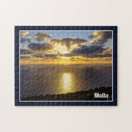 Quebra-cabeça Sol Sobre Mar Mediterrâneo Na Ilha De Malta