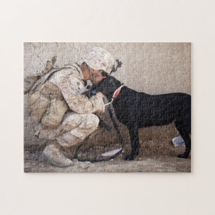 Quebra-cabeça Soldado de Cão Militar
