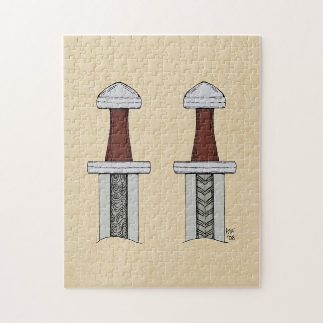 Quebra-cabeça Soldadura de padrão de espada em Viking (Vertical)