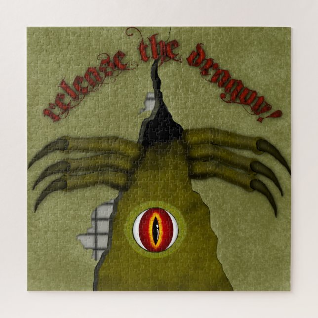 Quebra-cabeça Solte O Dragão! Arte Digital (Vertical)